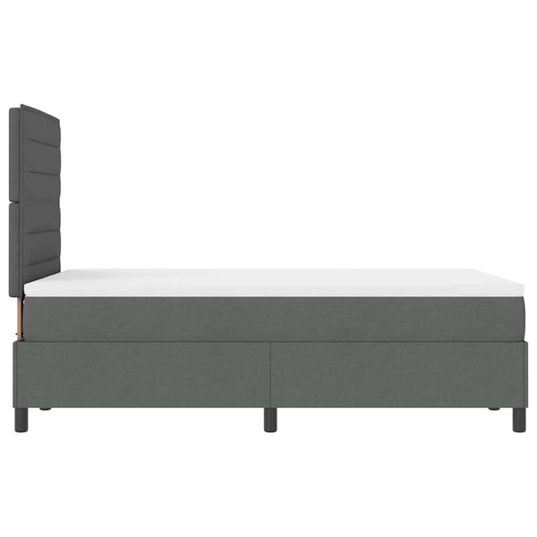 Boxspringbett mit Matratze Dunkelgrau 120x200 cm