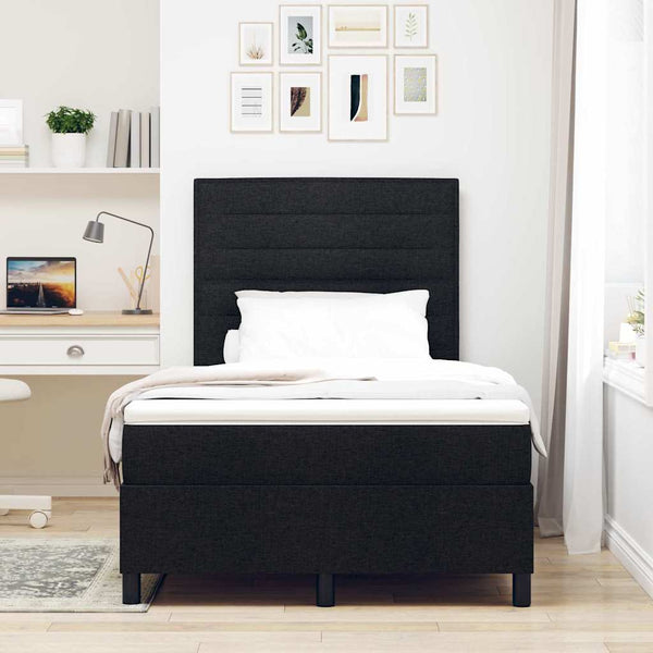 Boxspringbett mit Matratze Schwarz 120x200 cm