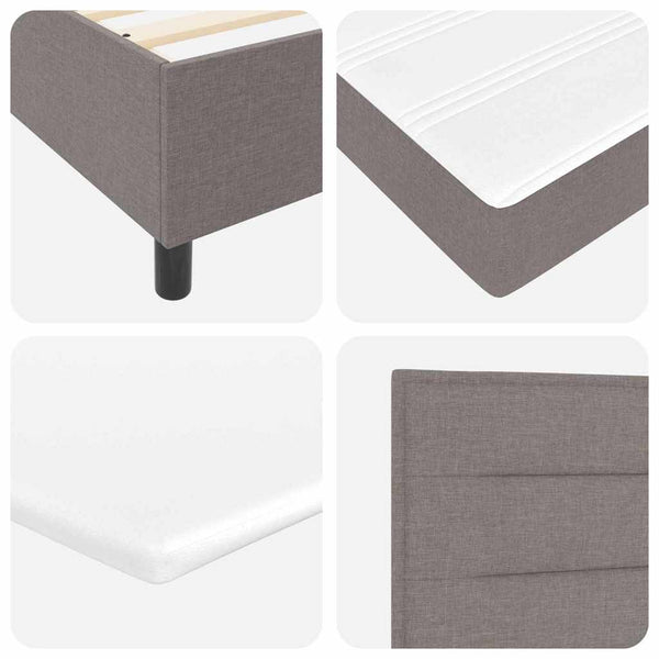 Boxspringbett Taupe mit Matratze 120x200 cm