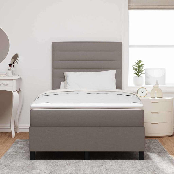 Boxspringbett Taupe mit Matratze 120x200 cm