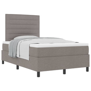 Boxspringbett Taupe mit Matratze 120x200 cm
