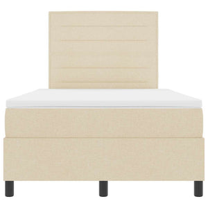 Boxspringbett Creme 120x200 cm mit Matratze