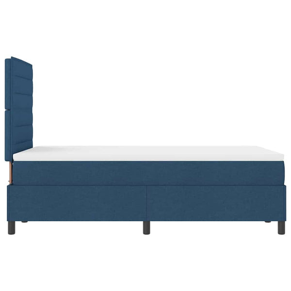 Boxspringbett Blau 120x200 cm mit Matratze