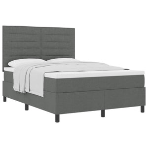 Boxspringbett mit Matratze Dunkelgrau 140x190 cm