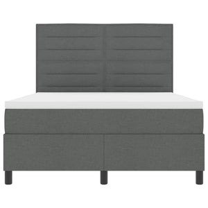 Boxspringbett mit Matratze Dunkelgrau 140x190 cm