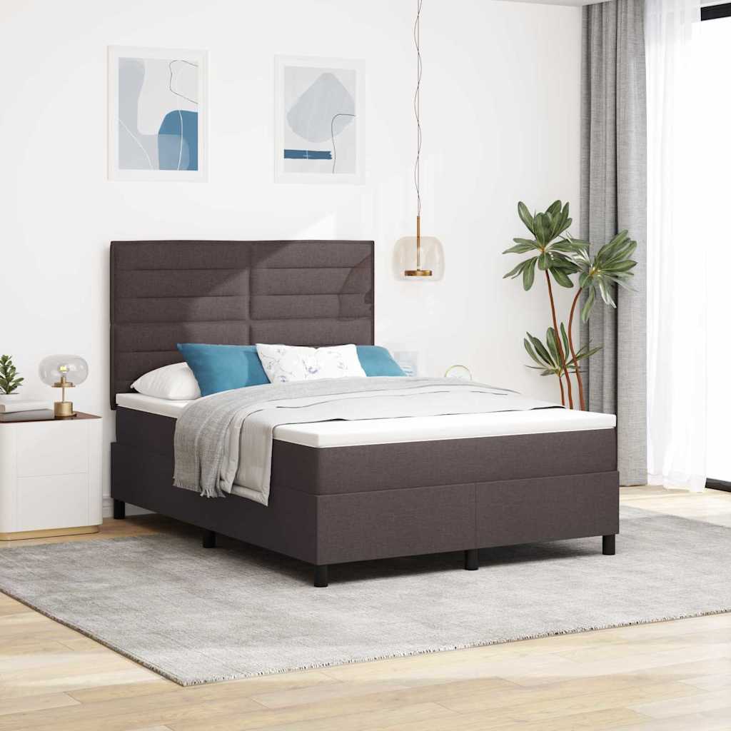 Boxspringbett Dunkelbraun 140x190 cm mit Matratze