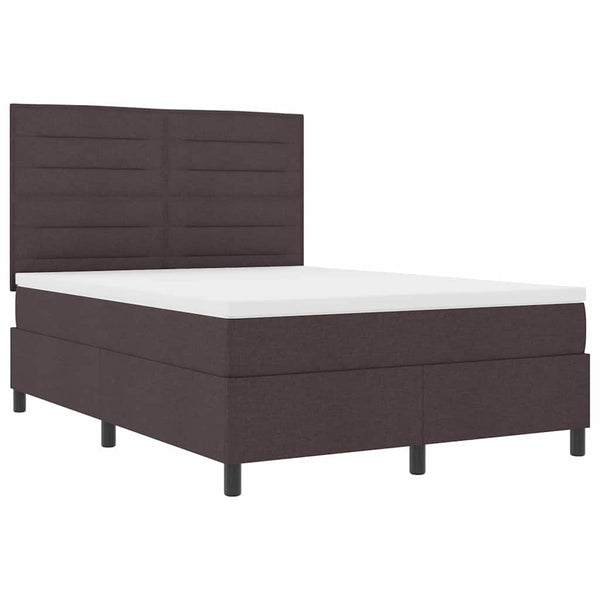 Boxspringbett Dunkelbraun 140x190 cm mit Matratze