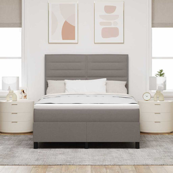 Boxspringbett mit Matratze Taupe 140x190 cm