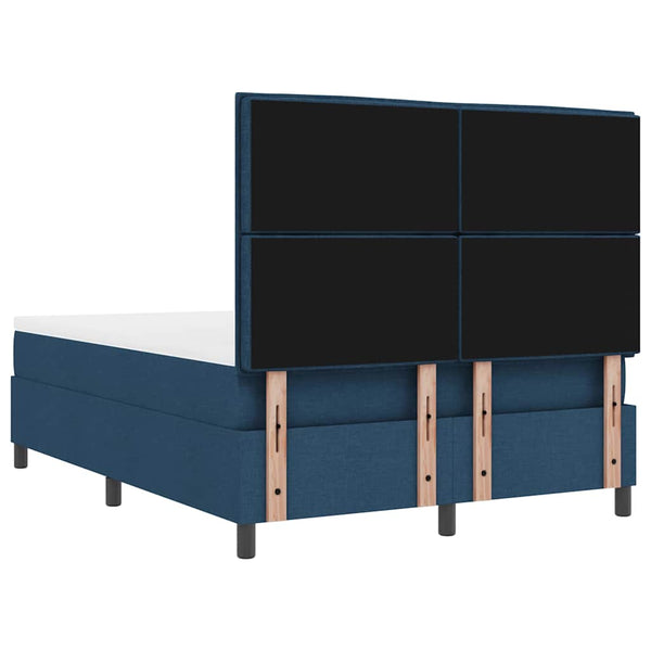 Boxspringbett Blau 140x190 cm mit Matratze