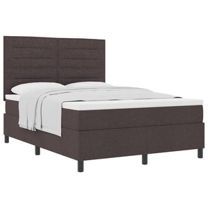 Boxspringbett mit Matratze Dunkelbraun 140x200 cm