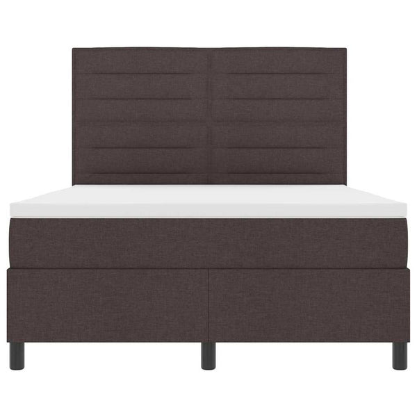 Boxspringbett mit Matratze Dunkelbraun 140x200 cm