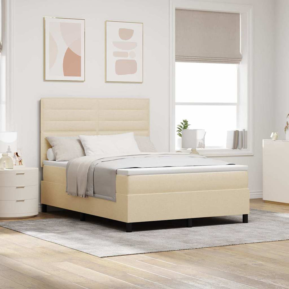 Boxspringbett Creme 140x200 cm