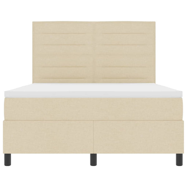 Boxspringbett Creme 140x200 cm