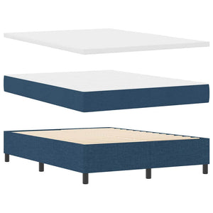 Boxspringbett Blau 140x200 cm mit Matratze