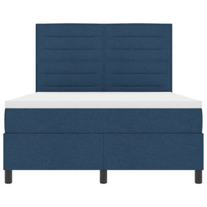 Boxspringbett Blau 140x200 cm mit Matratze