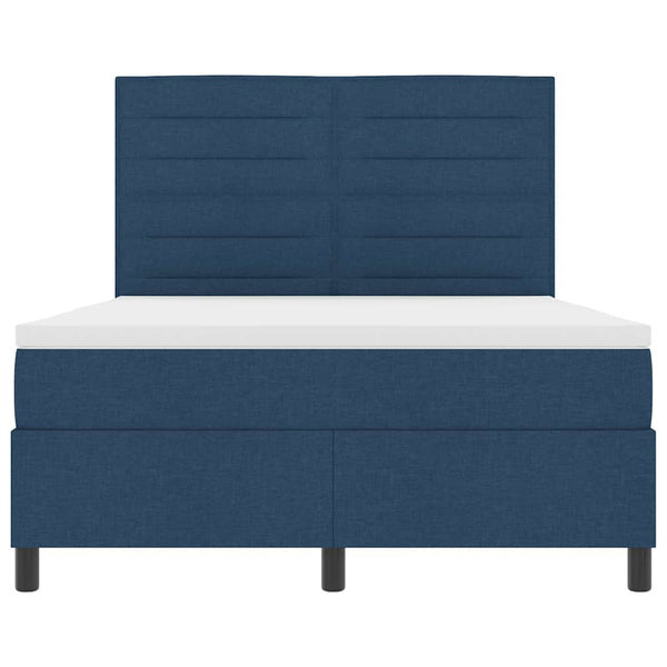 Boxspringbett Blau 140x200 cm mit Matratze