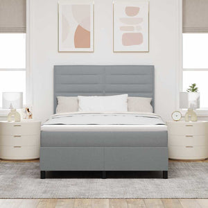 Boxspringbett mit Matratze Hellgrau 160x200 cm