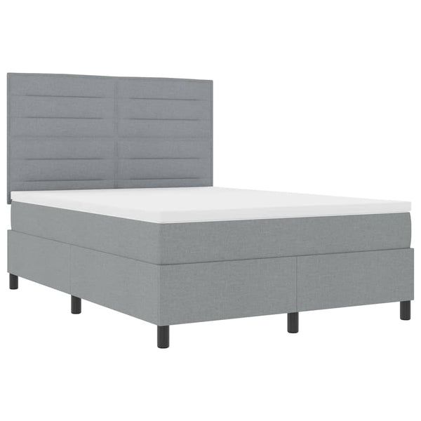 Boxspringbett mit Matratze Hellgrau 160x200 cm