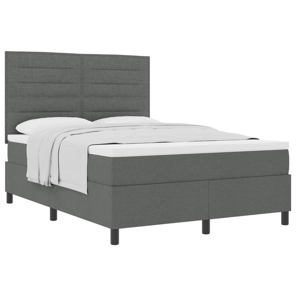 Boxspringbett mit Matratze Dunkelgrau 160x200 cm