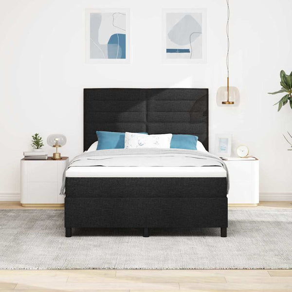 Boxspringbett mit Matratze 160x200 cm Schwarz