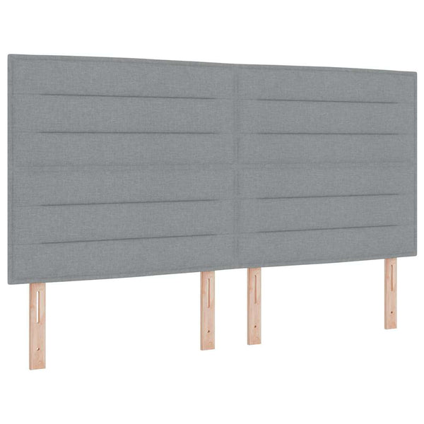 vidaXL Lit coffre tapissier avec matelas gris clair 180 x 200 cm Tissu