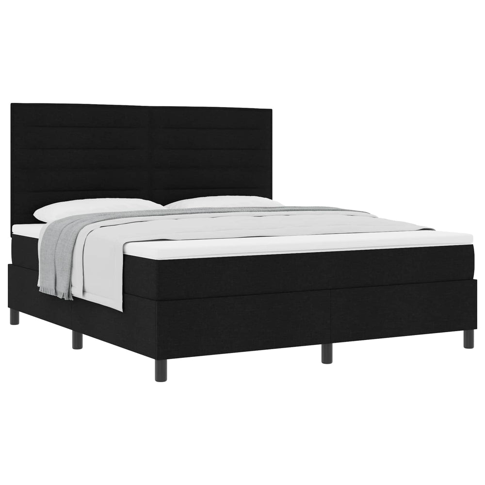 Boxspringbett mit Matratze Schwarz 180x200 cm