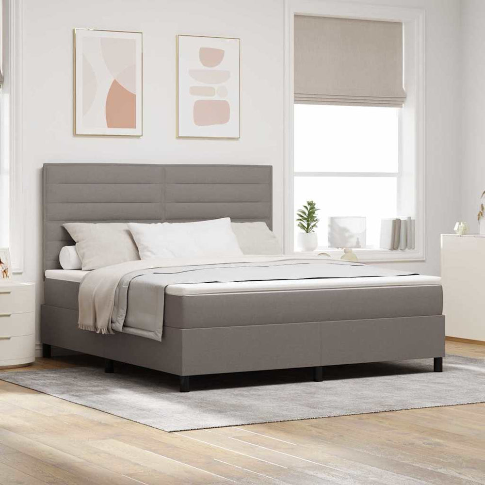 Boxspringbett mit Matratze Taupe 180x200 cm