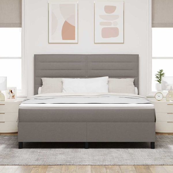 Boxspringbett mit Matratze Taupe 180x200 cm