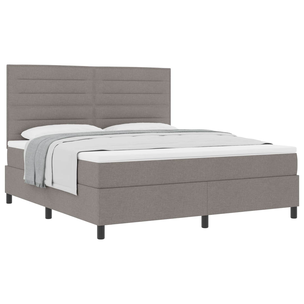 Boxspringbett mit Matratze Taupe 180x200 cm