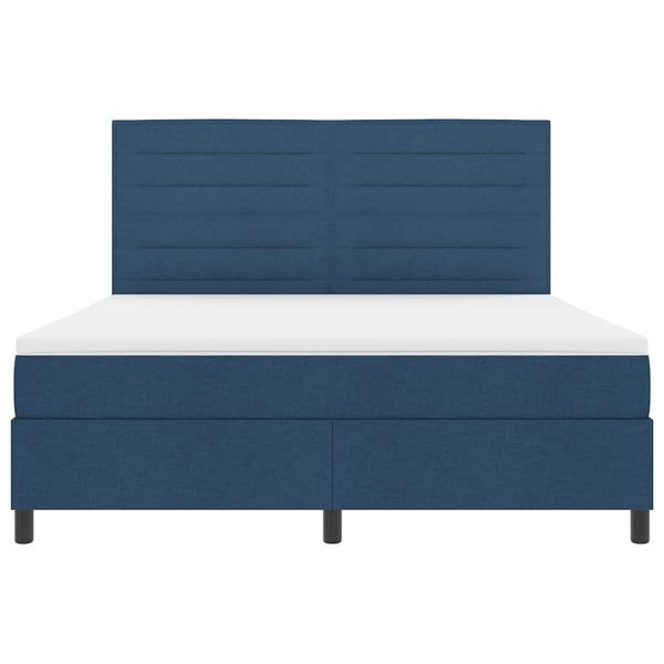 Boxspringbett Blau 180x200 cm mit Matratze