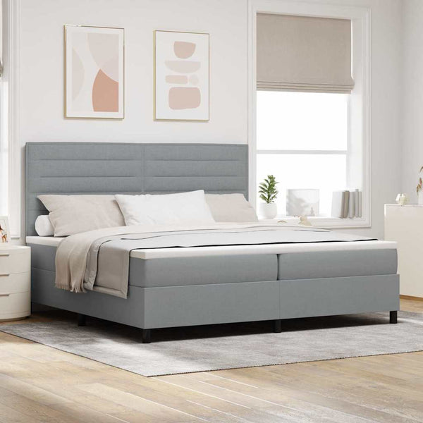 Boxspringbett mit Matratze Hellgrau 200x200 cm
