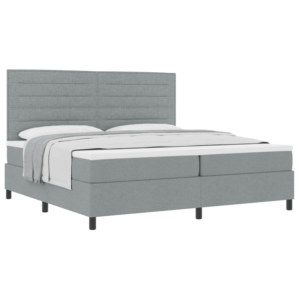 Boxspringbett mit Matratze Hellgrau 200x200 cm