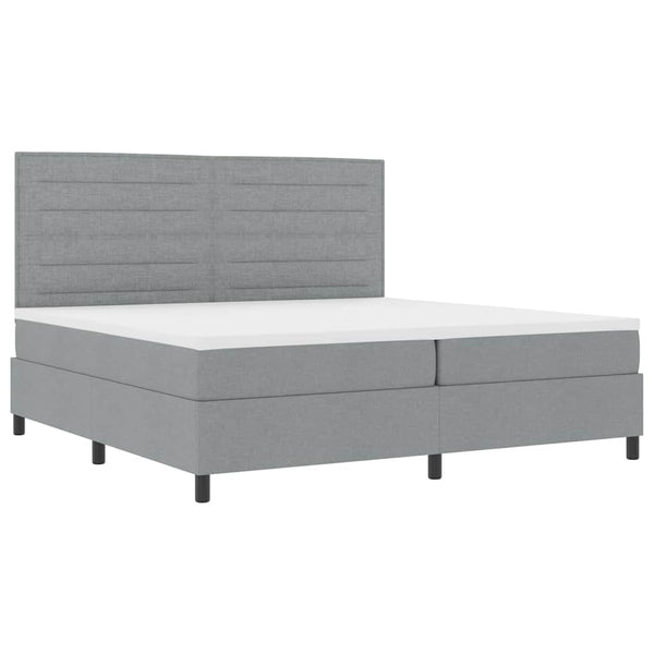 Boxspringbett mit Matratze Hellgrau 200x200 cm