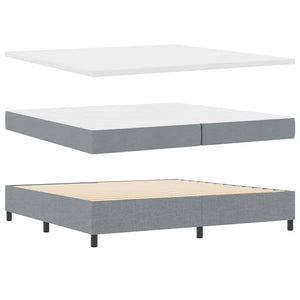 Boxspringbett mit Matratze Hellgrau 200x200 cm