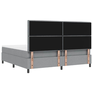 Boxspringbett mit Matratze Hellgrau 200x200 cm