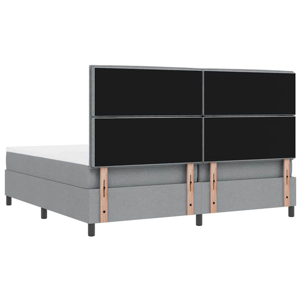 Boxspringbett mit Matratze Hellgrau 200x200 cm