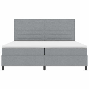 Boxspringbett mit Matratze Hellgrau 200x200 cm