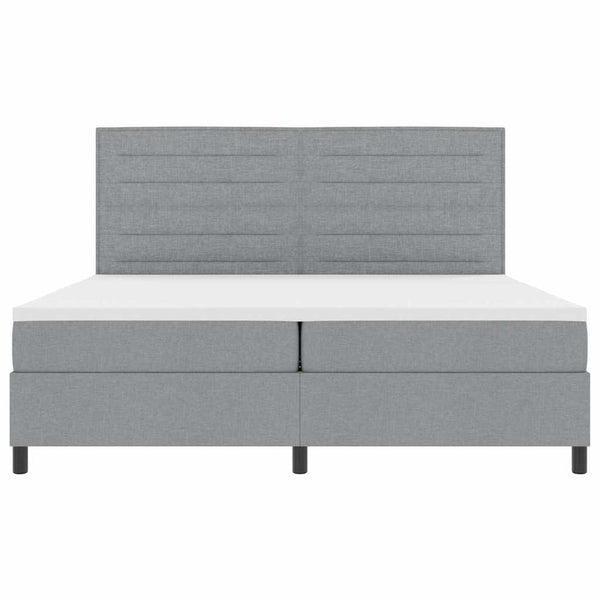 Boxspringbett mit Matratze Hellgrau 200x200 cm