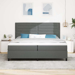 Boxspringbett mit Matratze Dunkelgrau 200x200 cm