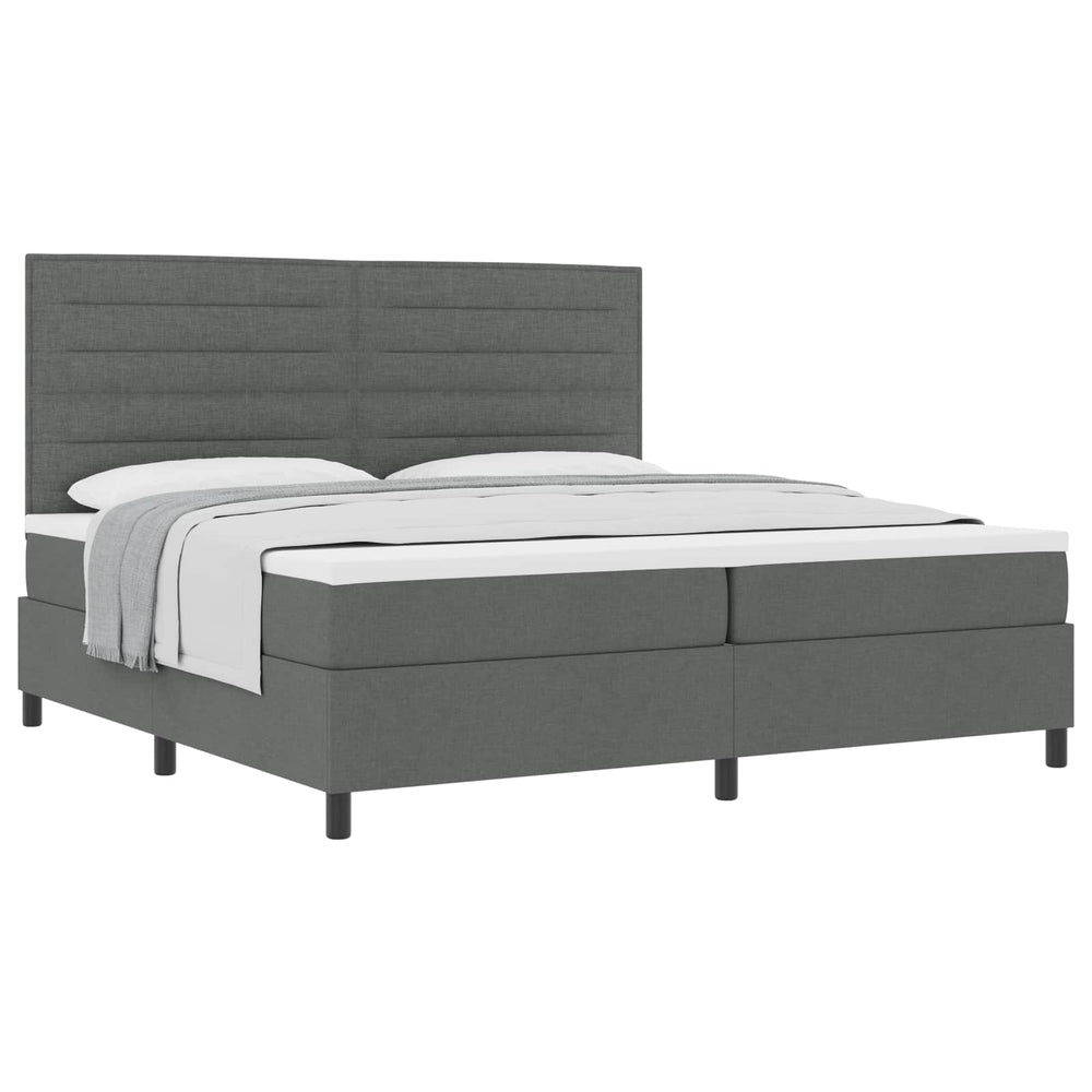 Boxspringbett mit Matratze Dunkelgrau 200x200 cm