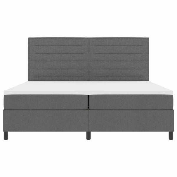 Boxspringbett mit Matratze Dunkelgrau 200x200 cm