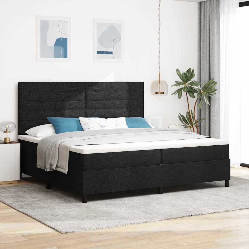 Boxspringbett mit Matratze Schwarz 200x200 cm