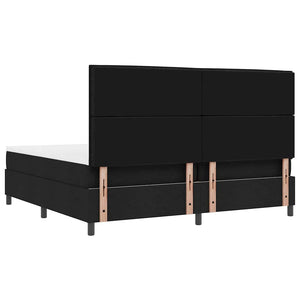Boxspringbett mit Matratze Schwarz 200x200 cm