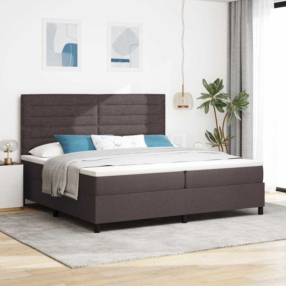 Boxspringbett mit Matratze Dunkelbraun 200x200 cm