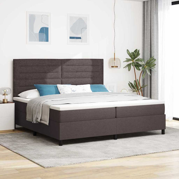 Boxspringbett mit Matratze Dunkelbraun 200x200 cm