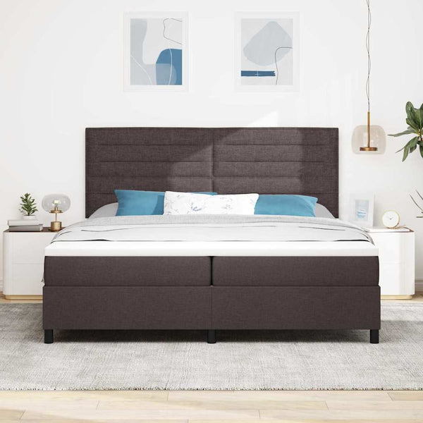 Boxspringbett mit Matratze Dunkelbraun 200x200 cm