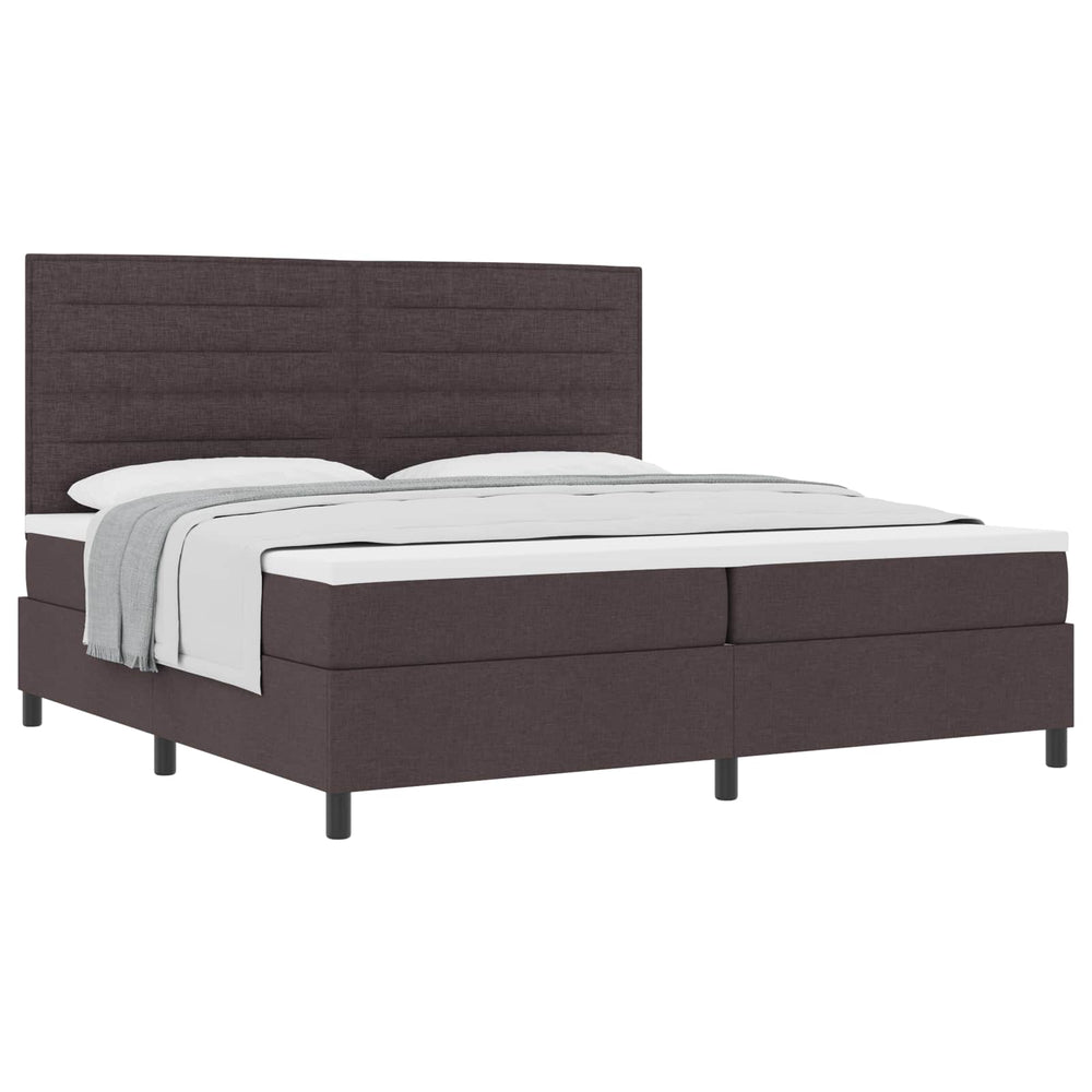 Boxspringbett mit Matratze Dunkelbraun 200x200 cm