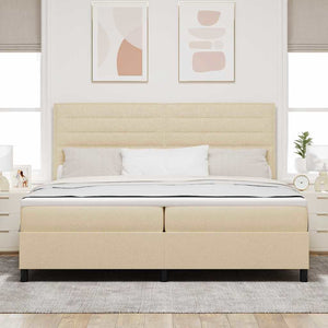 Boxspringbett Creme 200x200 cm