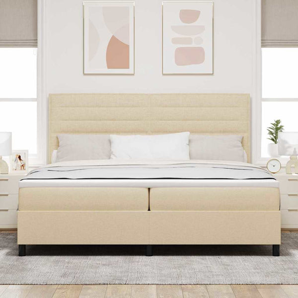 Boxspringbett Creme 200x200 cm