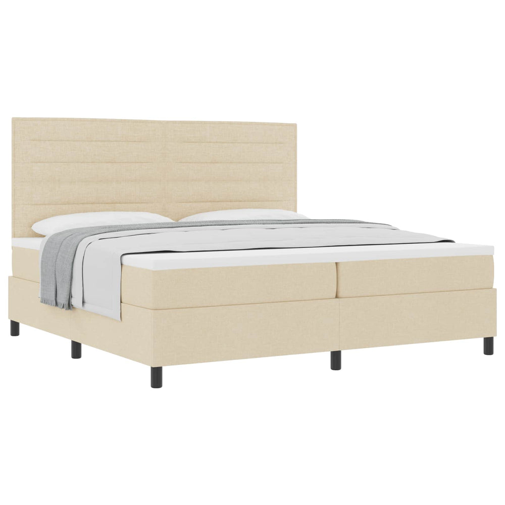 Boxspringbett Creme 200x200 cm